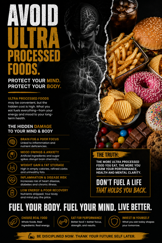 🚨 YOUR BODY WASN'T DESIGNED TO RUN ON ULTRA-PROCESSED FOODS. 🚨